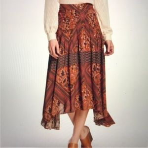 Free People Amber Combo Paradise Boho Midi Skirt